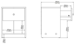 Fekete éjjeliszekrény May – Tvilum