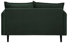 Sötétzöld bársony kanapé 138 cm Juli – Ropez