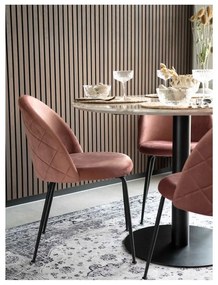Kerek étkezőasztal márvány dekoros asztallappal ø 110 cm Bolzano – House Nordic