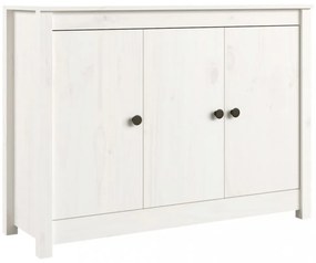 fehér tömör fenyőfa tálalószekrény 100 x 35 x 74 cm