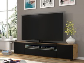 TV asztal/szekrény Aurora 200 (artisan tölgy + matt fekete). 1057703