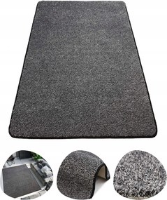 Puha Szőrös Szőnyeg Shaggy Szürke Fekete Melange Tampa Nappaliba 50x100 cm