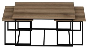 Levada Walnut kisasztal szett, 3 db