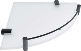 Nimco Bormo fekete sarok fürdőszobai polc, üveg, matt Brc 11091RBX-90