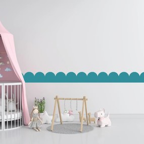 PIPPER. Textil öntapadó tapéta - Mini Ív - Kék-zöld színű Szín: Sápadt