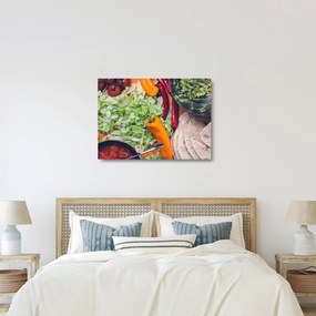 Zöldségek képe (üvegen) (70x50 cm)