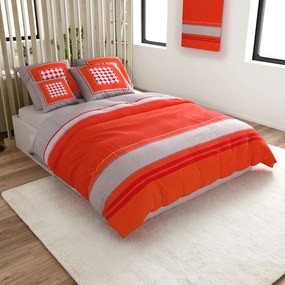 Renforcé pamut ágyneműhuzat TABITA piros Ágyneműhuzat mérete: 2 db 80 x 80 cm | 200 x 220 cm