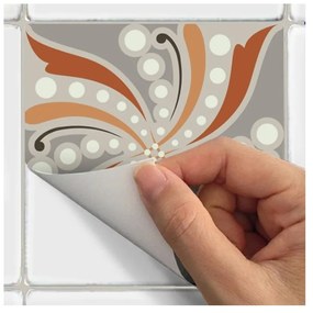 Wall Decal Cement Tiles Bali 30 db-os falmatrica szett, 15 x 15 cm - Ambiance