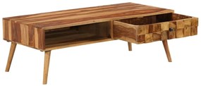 Tömör rózsafa dohányzóasztal mézszínű felülettel 110x50x37 cm