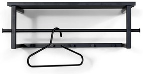 Fekete fém fali fogas polccal Marco – Spinder Design