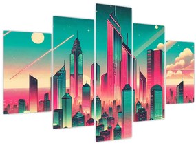 Kép – Nagyváros pop-art stílusban (150x105 cm)