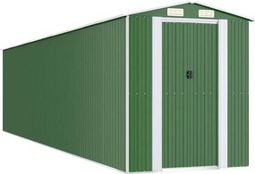 vidaXL zöld horganyzott acél kerti fészer 192x855x223 cm