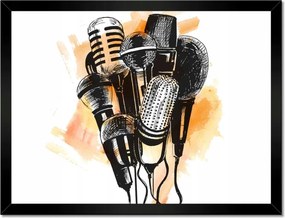 Poszterek keretben 40x30 Mikrofon állvány Mikrofonok