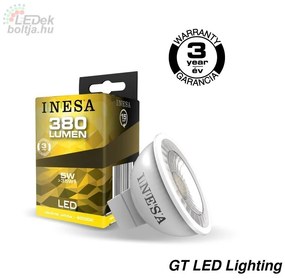 LED izzó MR16 5W 38° LED spot izzó 4000K G3 380Lm