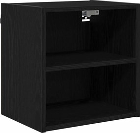 vidaXL Függő szekrény tárolóval Fekete tölgy 40 x 29,5 x 40 cm Faanyag
