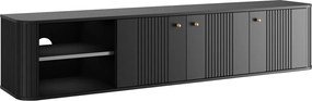 Vesper fali háromajtós TV-szekrény 187 cm - fekete arany fogantyúkkal