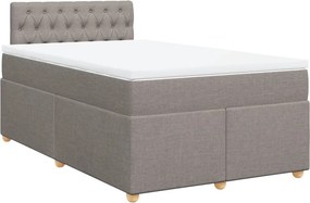 vidaXL tópszínű szövet rugós ágy matraccal 120 x 200 cm