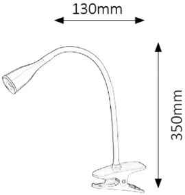 Rabalux 4196 - LED Csipeszes asztali lámpa JEFF 1xLED/4,5W/230V