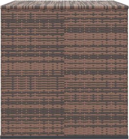 Barna Polyrattan Kerti Párnatartó Doboz 145 X 100 X 103 Cm