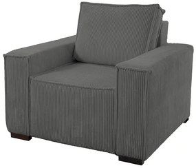 Fotel és ottomán SMART SET, sötétszürke