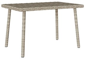 téglalap polyrattan kerti dohányzóasztal 60x40x37cm