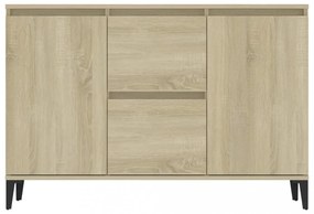 sonoma tölgy színű szerelt fa tálalószekrény 102 x 35 x 70 cm