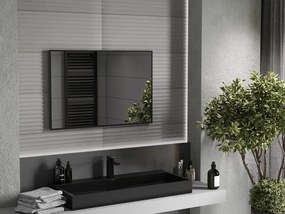 Mexen Loft téglalap alakú fürdőszobai tükör 90 x 60 cm, fekete keret - 9852-090-060-000-70