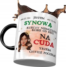 Fekete Bögre Fia Fiának Ajándék Nyomtatott Fotóval