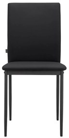 Fekete bőrutánzat étkezőszék szett 2 db-os Pavia – Støraa