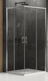 New Trendy Prime zuhanykabin 90x90 cm négyzet króm fényes/átlátszó üveg D-0296A/D-0297A