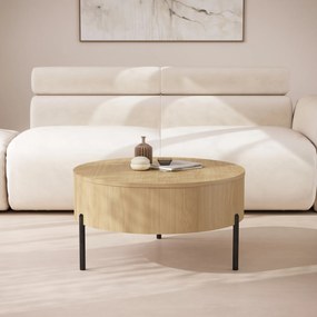 Mazzoni FRIDA Oasis Tölgy – MODERN DOHÁNYZÓASZTAL FELHAJTHATÓ LAPPAL ÉS TÁROLÓVAL