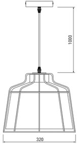 Lámpa Mennyezeti lámpatest GOA, 3574,AC220-240V,50/60Hz,1*E27,IP20,átmérő 32cm,egyes,kék