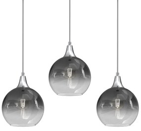 Csillár zsinóron MONTE 3xE27/60W/230V á. 20 cm matt króm