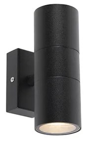 Kültéri fali lámpa fekete IP44 2 fényű - Duo