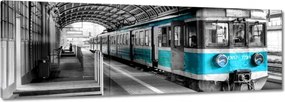 Vászonkép 120x40 Türkiz vonat Pkp