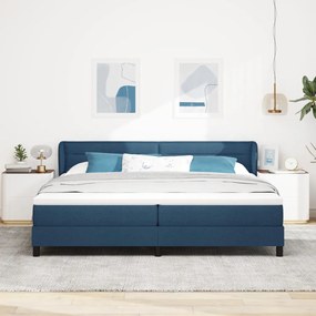 Boxspring Ágy Matraccal Kék 200x200 cm