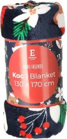 Karácsonyi takaró 130x170 Xmas friends karácsonyi állatok