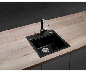 Concept DG00C50BC - CUBIS konyhai mosogató 49x51 cm gránit/fekete