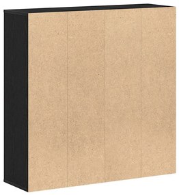fekete tölgy színű szerelt fa könyvszekrény 98x29x97,5 cm
