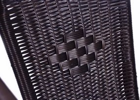 GARTHEN Polirattan kerti szék készlet 4 db sötétbarna