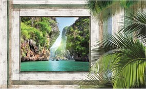 Fotótapéta flizelina Sziklák és Türkiz Öböl Trópusi Paradicsom 200x140 +ragasztó