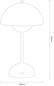 LED újratölthető érintésvezérelt asztali lámpa COSTA LED/3W/5V 2400 mAh 3000–6000 K fekete