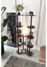 Állólámpa polcokkal 1xE27/40W/230V 150 cm fekete/barna