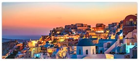 Kép - Santorini alkonyatkor (120x50 cm)