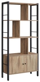 NAVARO könyvespolc barna/fekete