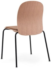 Barna-konyakbarna rakásolható étkezőszék szett 2 db-os diófa dekorral Book – Gazzda