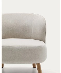 Krémszínű zsenília fotel Ulit – Kave Home