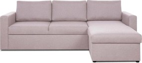 INTARI Kinyitható sarokkanapé Rózsaszín