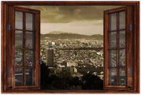 Poszterek 90x60 Éjszakai felvétel Barcelonából