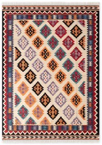 Piros kétoldalas kézi szövésű gyapjú szőnyeg 160x230 cm Kamal Kian – Nouristan